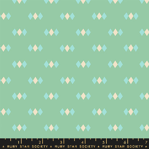 Juicy Diamonds in Moss - Ruby Star Society Sold by the Half Yard